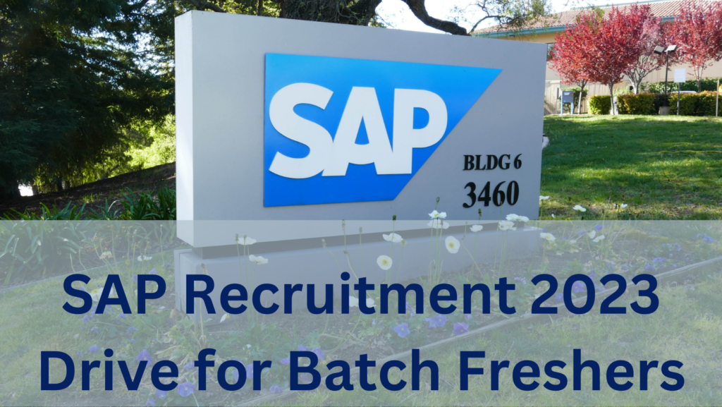 SAP Recruitment 2023